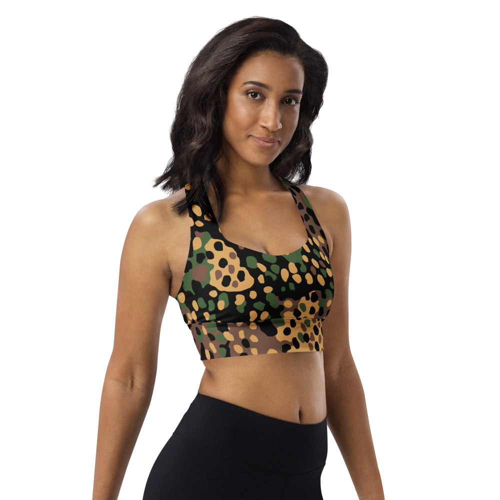 German WW2 Erbsenmuster Pea Dot CAMO Longline sports bra - Womens Sports Bra