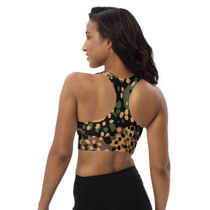 German WW2 Erbsenmuster Pea Dot CAMO Longline sports bra - Womens Sports Bra