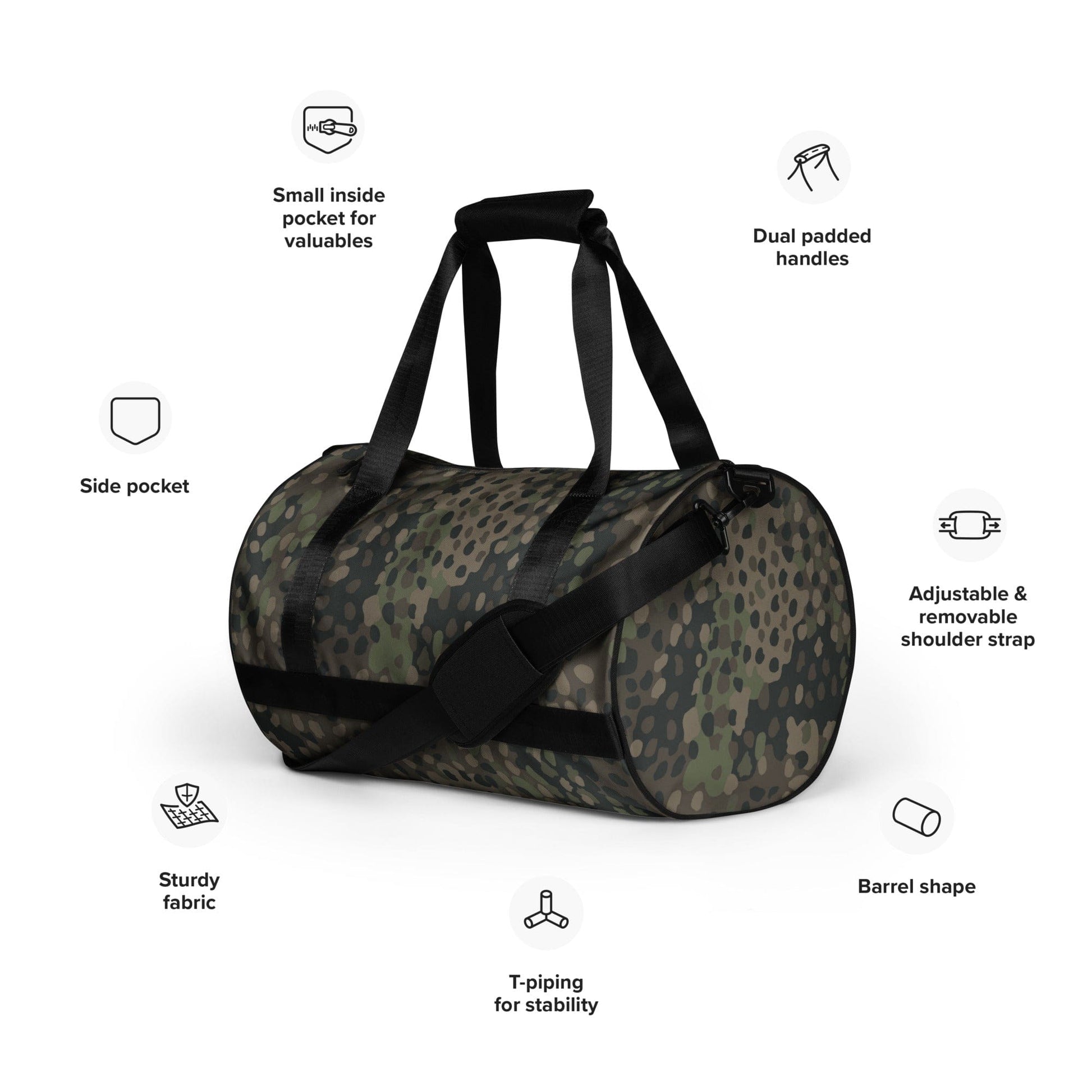 German WW2 Erbsenmuster Pea Dot Pattern 44 CAMO gym bag - Gym Bag