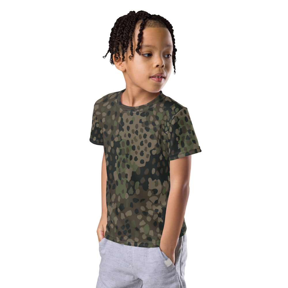 German WW2 Erbsenmuster Pea Dot Pattern 44 CAMO Kids crew neck t-shirt - Crew Neck T-shirt