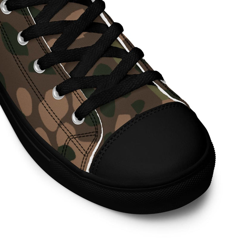German WW2 Erbsenmuster Pea Dot Pattern 44 CAMO Men’s high top canvas shoes - Mens