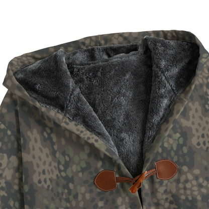 German WW2 Erbsenmuster Pea Dot Pattern 44 CAMO Men’s Canvas Horn Buckle Fleece Windbreaker - Mens