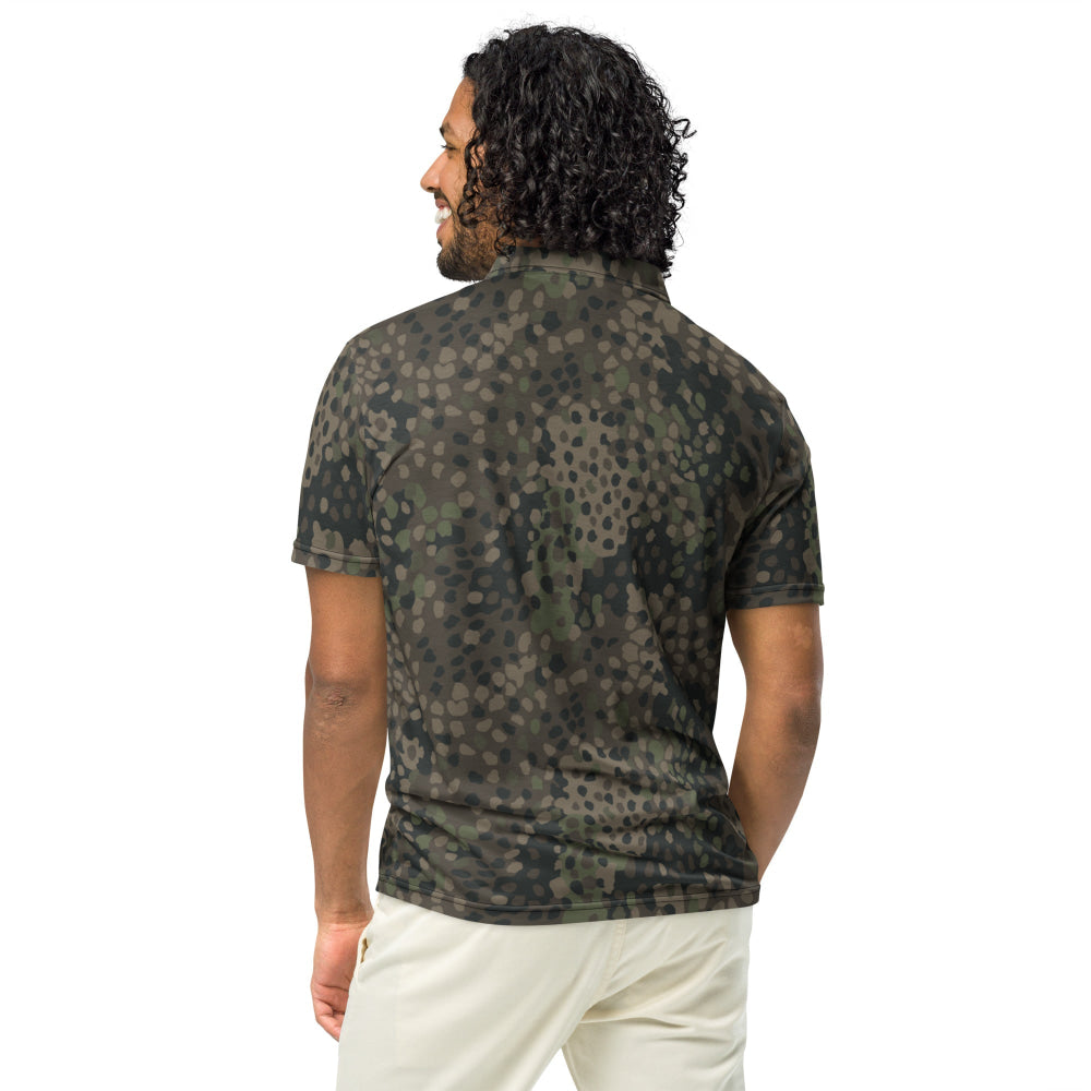 German WW2 Erbsenmuster Pea Dot Pattern 44 CAMO Men’s slim fit polo - Mens Slim Fit Polo