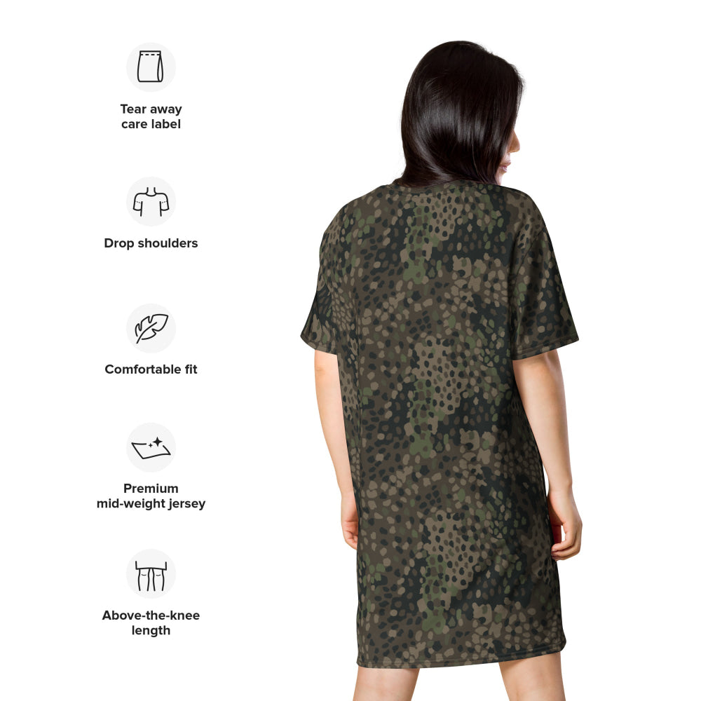 German WW2 Erbsenmuster Pea Dot Pattern 44 CAMO T-shirt dress - Womens T-Shirt Dress