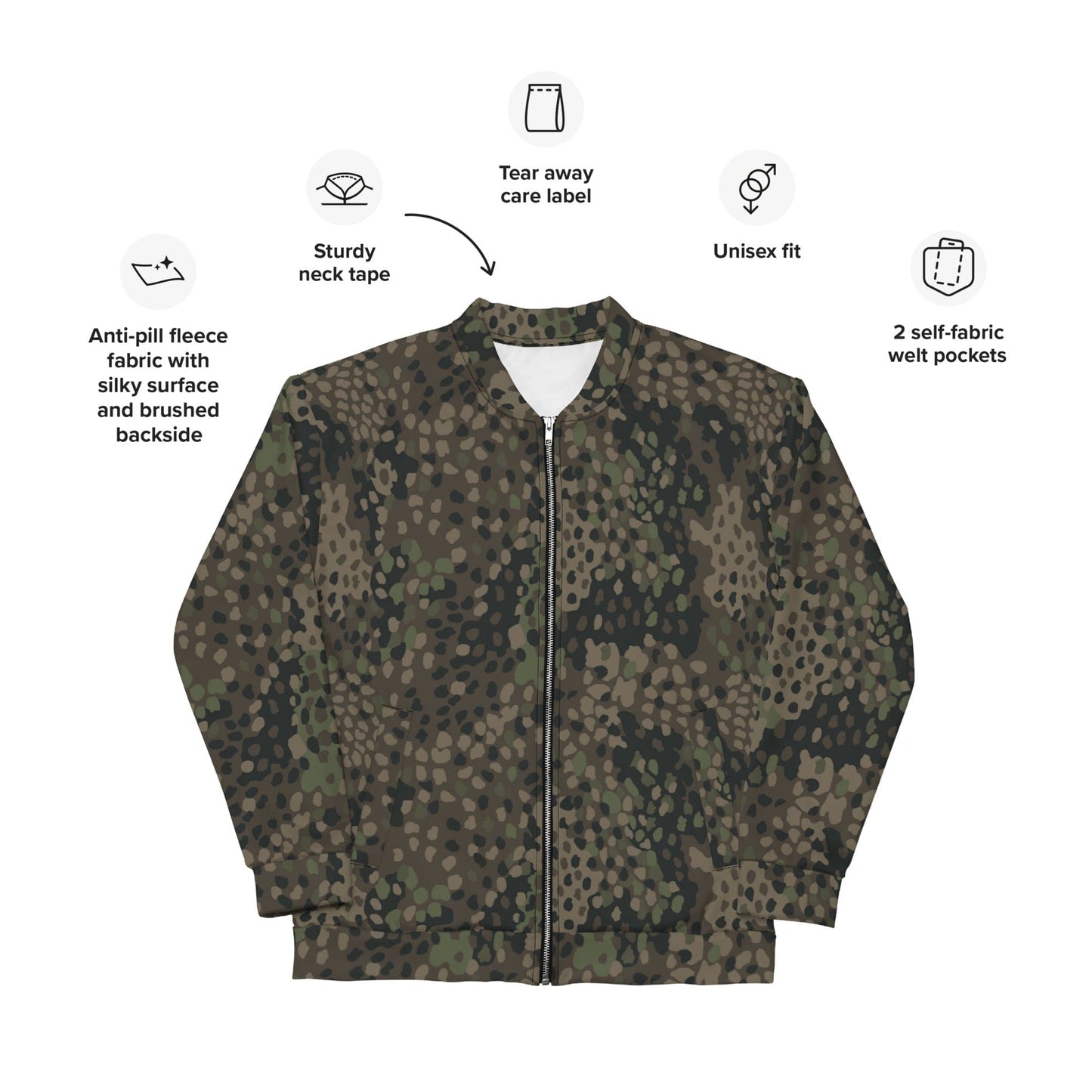 German WW2 Erbsenmuster Pea Dot Pattern 44 CAMO Unisex Bomber Jacket