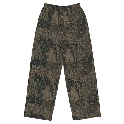 German WW2 Erbsenmuster Pea Dot Pattern 44 CAMO unisex wide-leg pants - 2XS - Unisex Wide-Leg Pants