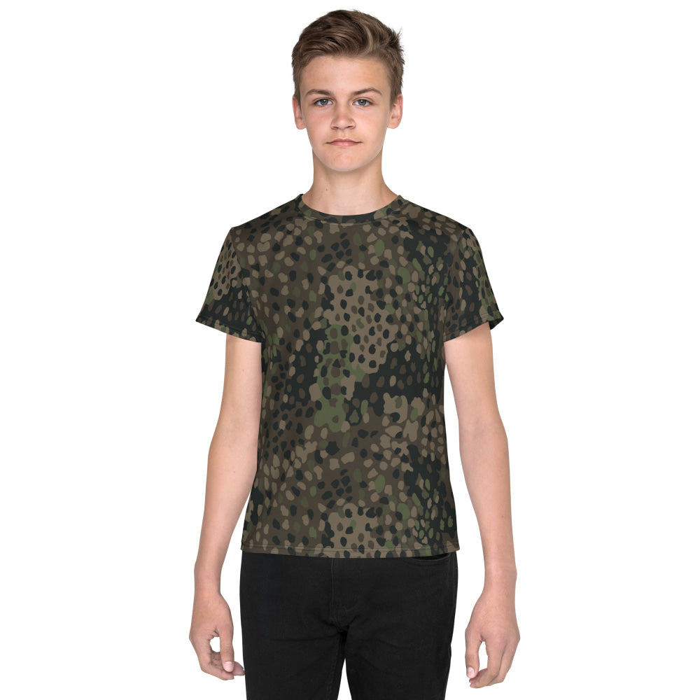 German WW2 Erbsenmuster Pea Dot Pattern 44 CAMO Youth crew neck t-shirt - 8 - Crew Neck T-shirt