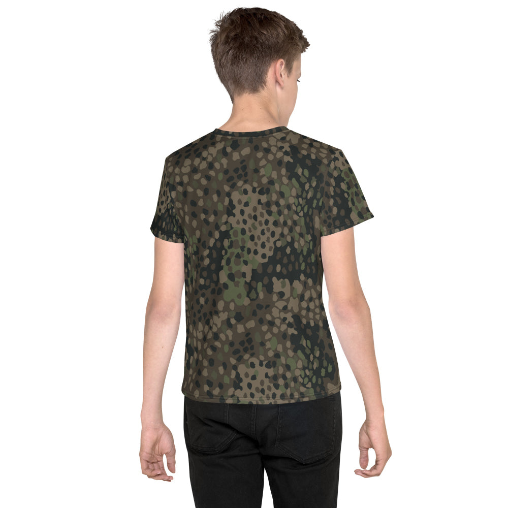 German WW2 Erbsenmuster Pea Dot Pattern 44 CAMO Youth crew neck t-shirt - Crew Neck T-shirt