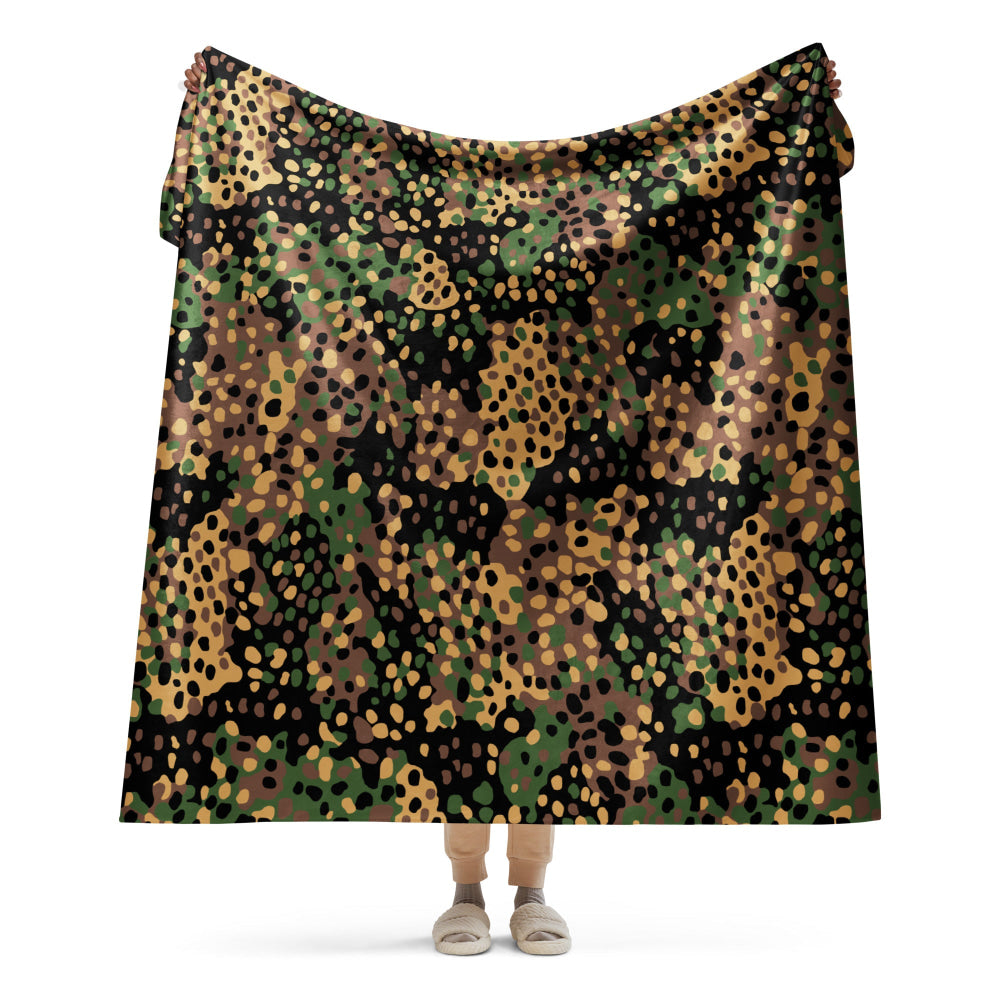 German WW2 Erbsenmuster Pea Dot CAMO Sherpa blanket - 60″×80″ - Blanket