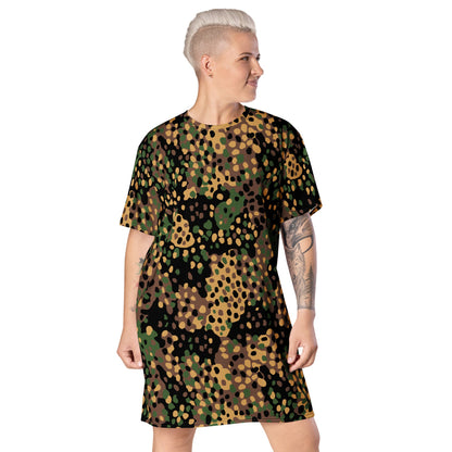 German WW2 Erbsenmuster Pea Dot CAMO T-shirt dress - 2XS - Womens T-Shirt Dress