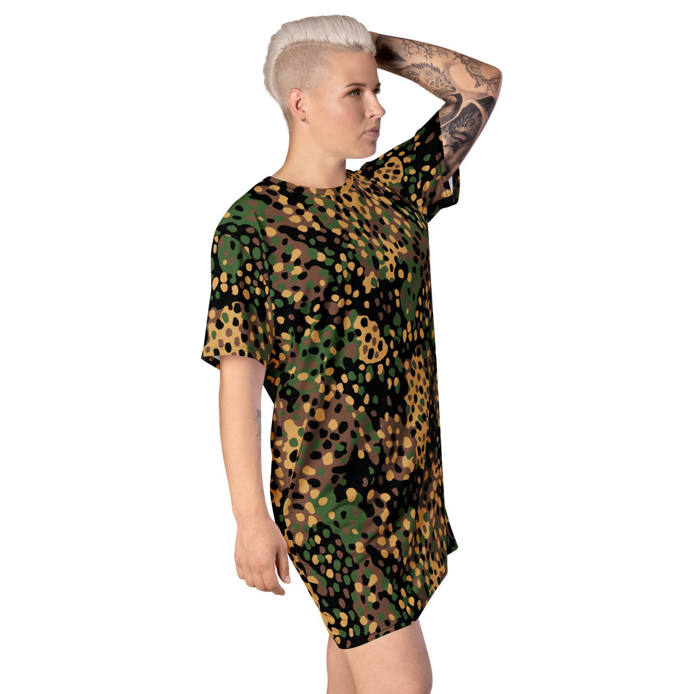 German WW2 Erbsenmuster Pea Dot CAMO T-shirt dress - Womens T-Shirt Dress