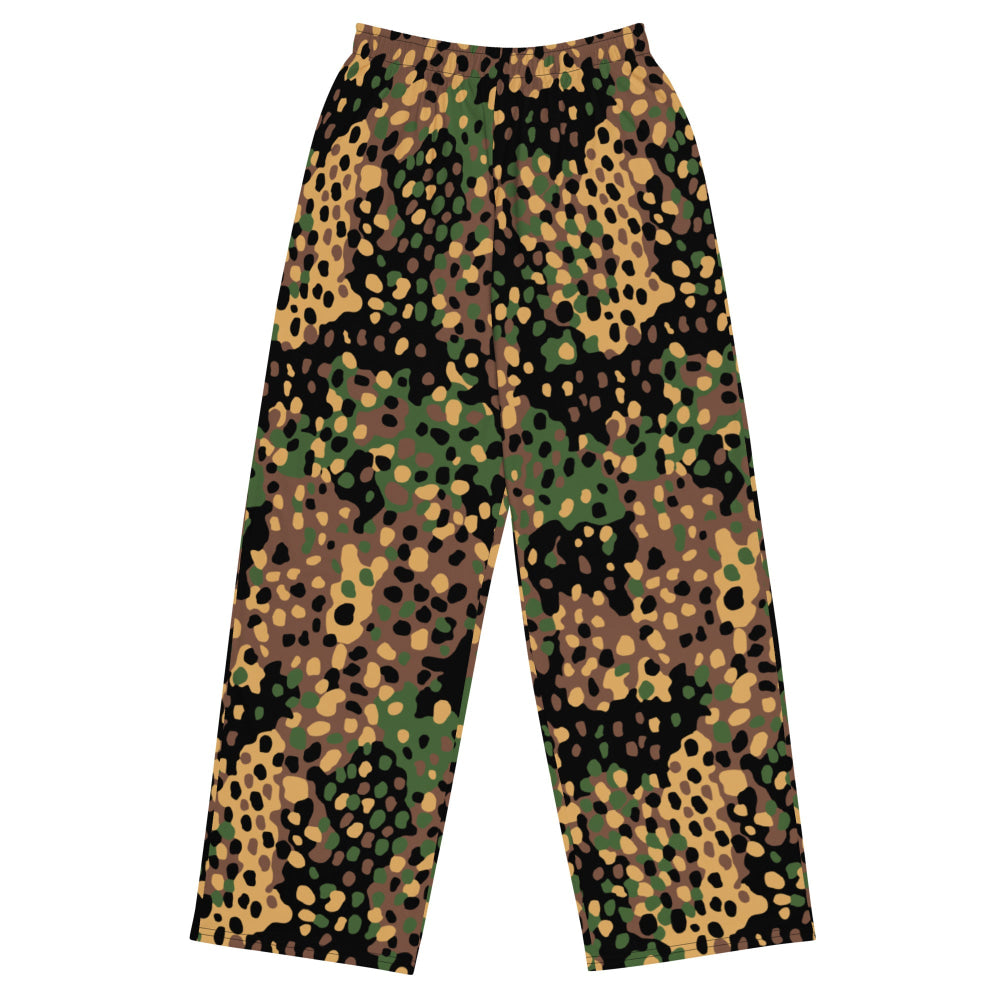 German WW2 Erbsenmuster Pea Dot CAMO unisex wide-leg pants - 2XS - Unisex Wide-Leg Pants