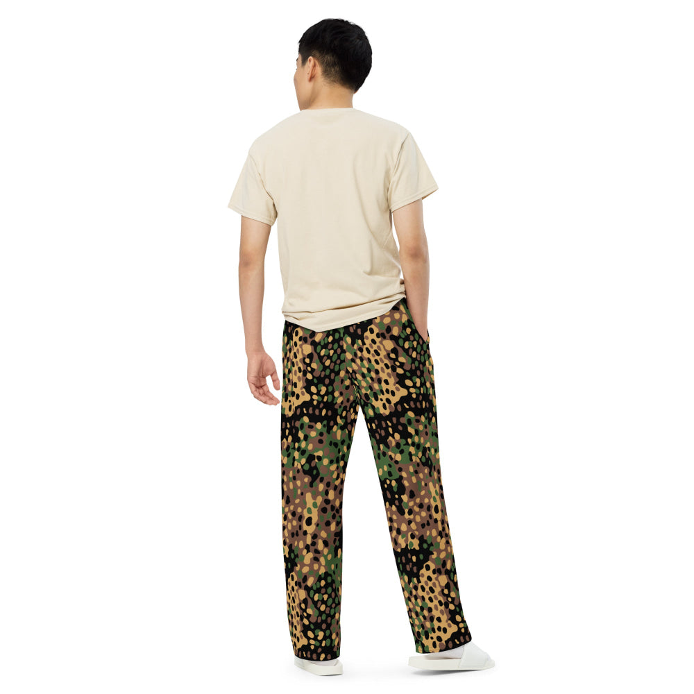 German WW2 Erbsenmuster Pea Dot CAMO unisex wide-leg pants - Unisex Wide-Leg Pants