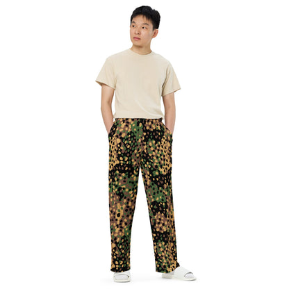 German WW2 Erbsenmuster Pea Dot CAMO unisex wide-leg pants - Unisex Wide-Leg Pants