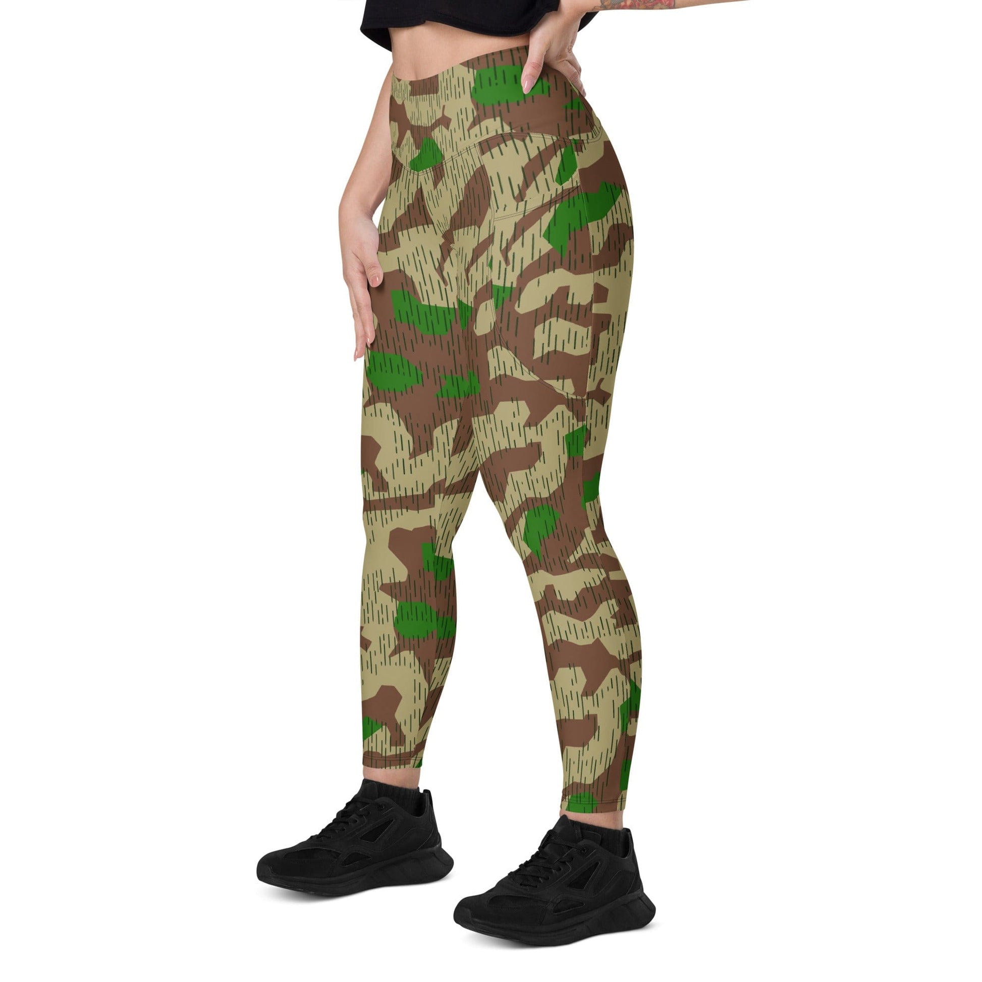 German WW2 Heeres Splittermuster CAMO Leggings with pockets - Womens With Pockets