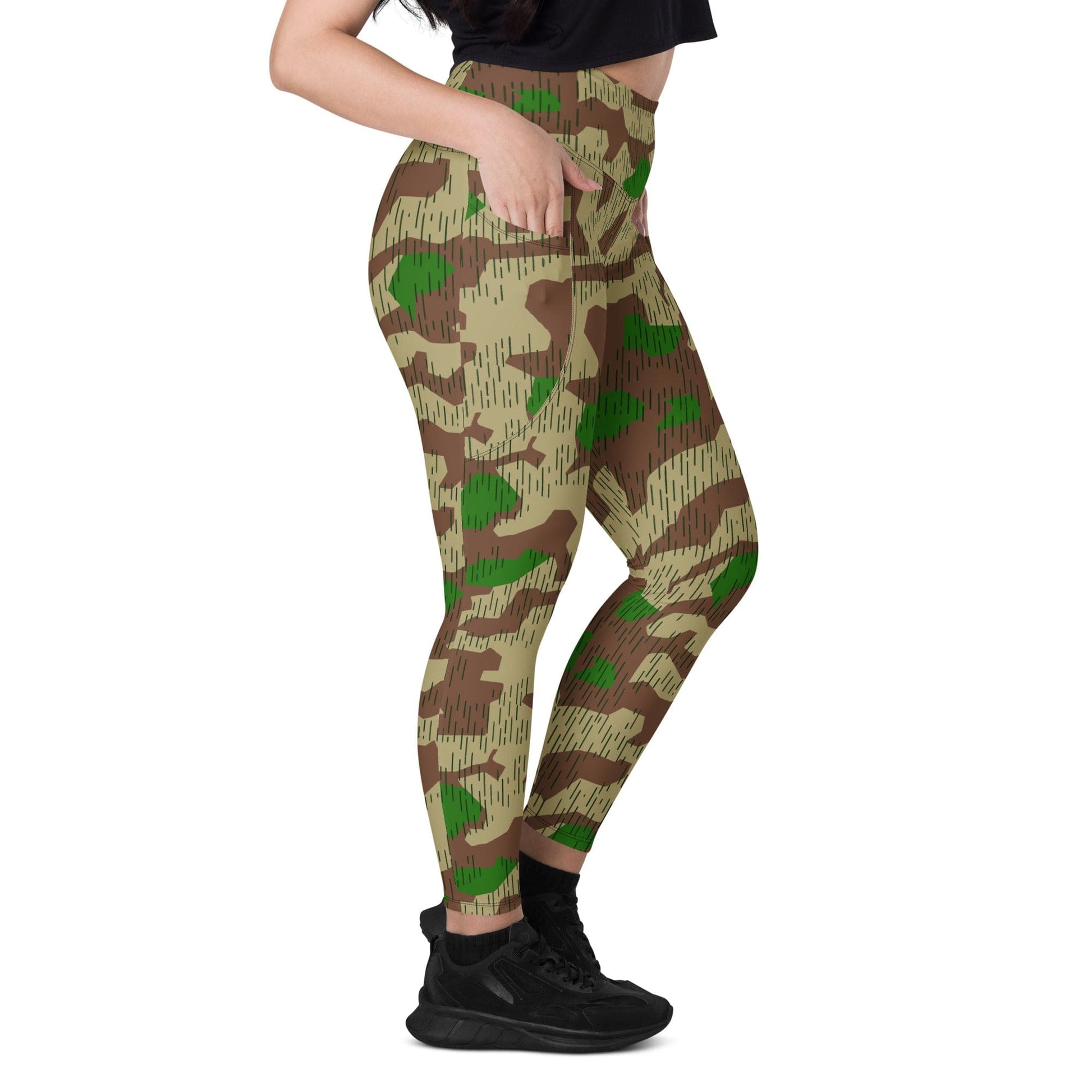 German WW2 Heeres Splittermuster CAMO Leggings with pockets - Womens With Pockets