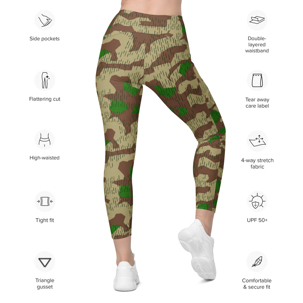 German WW2 Heeres Splittermuster CAMO Leggings with pockets - Womens With Pockets