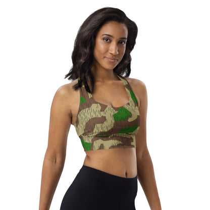 German WW2 Heeres Splittermuster CAMO Longline sports bra - Womens Sports Bra