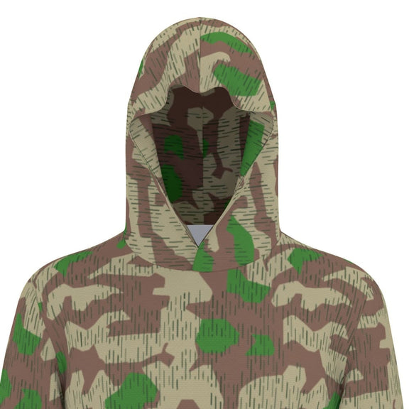 German WW2 Heeres Splittermuster CAMO Men’s Sunscreen Sports Hoodie With Thumb Holes - Mens Sunscreen Sports Hoodie With Thumb Holes