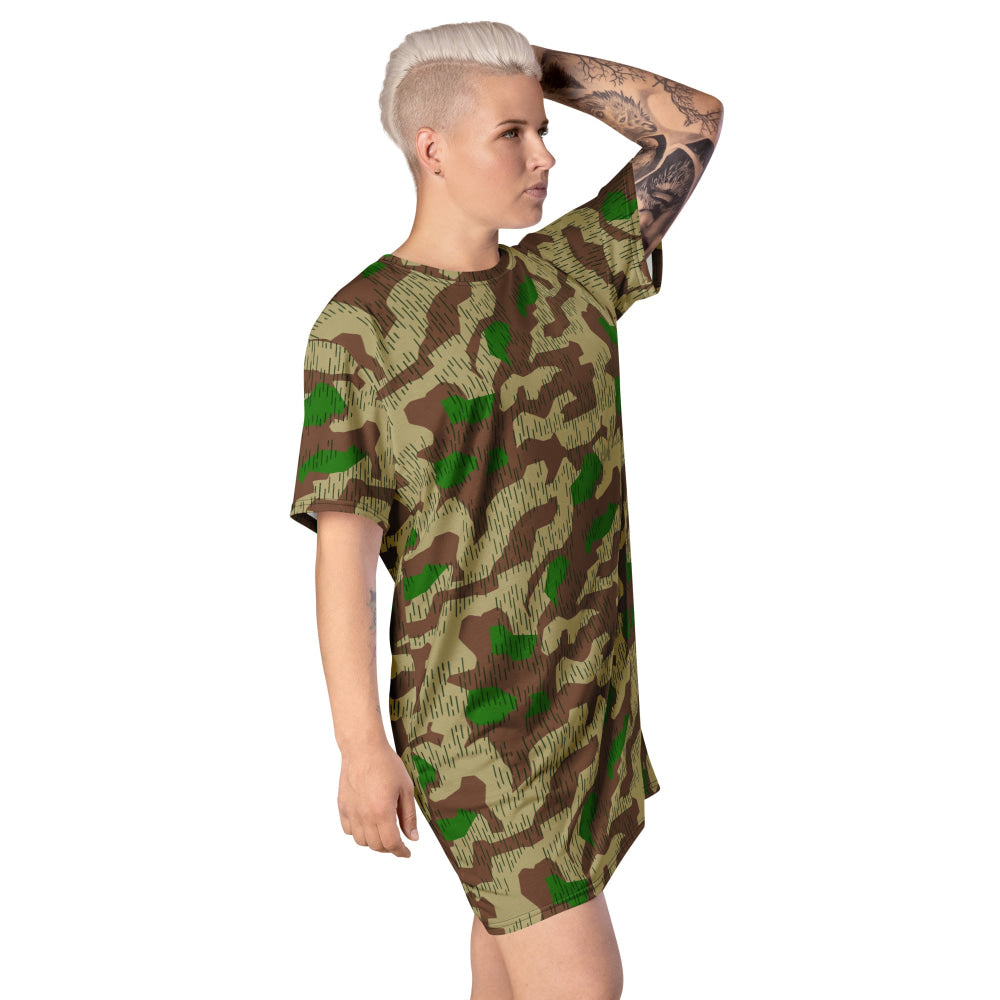 German WW2 Heeres Splittermuster CAMO T-shirt dress - Womens T-Shirt Dress