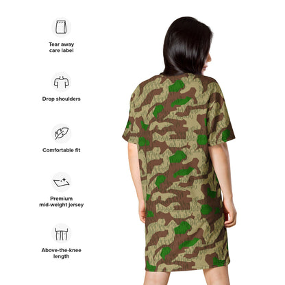 German WW2 Heeres Splittermuster CAMO T-shirt dress - Womens T-Shirt Dress