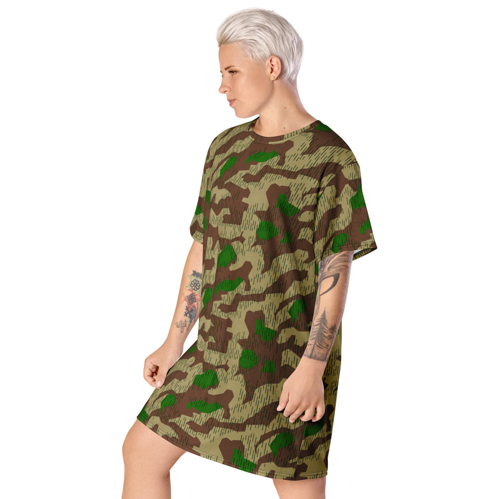 German WW2 Heeres Splittermuster CAMO T-shirt dress - Womens T-Shirt Dress