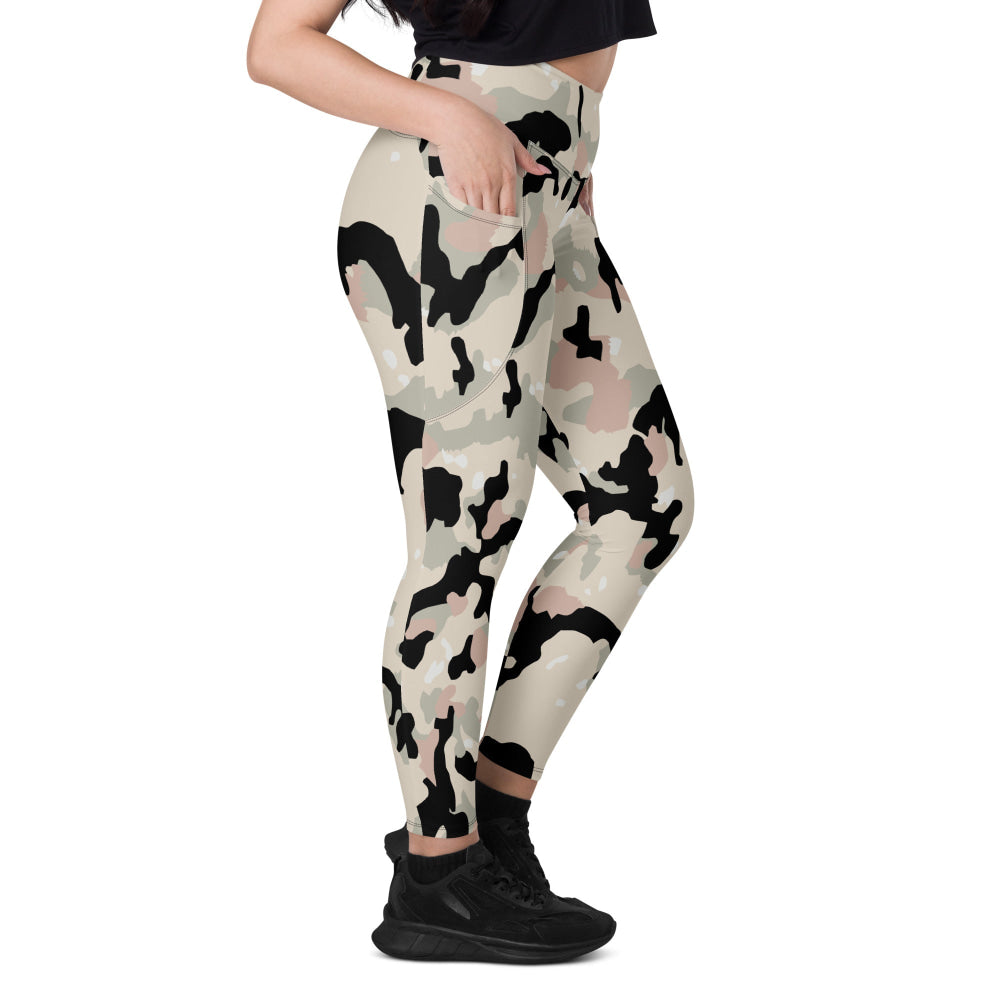 German WW2 Leibermuster Faded CAMO Leggings with pockets - Womens With Pockets