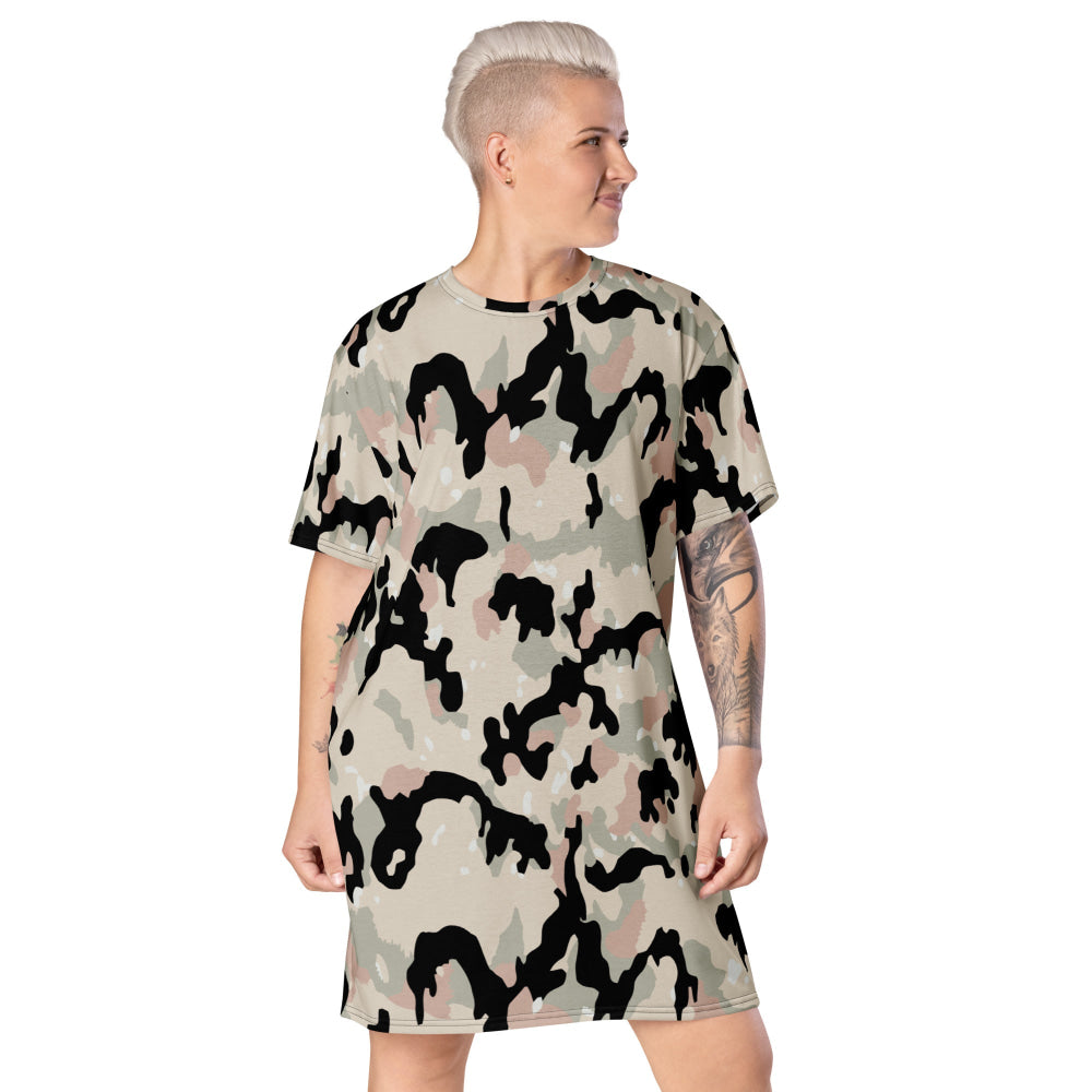 German WW2 Leibermuster Faded CAMO T-shirt dress - 2XS - Womens T-Shirt Dress