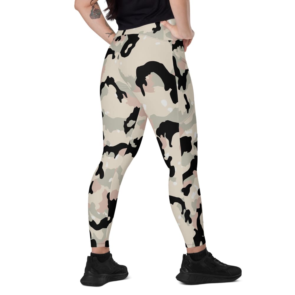 German Leibermuster Faded CAMO Women’s Leggings with pockets - 2XS