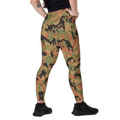 German WW2 Leibermuster CAMO Leggings with pockets - 2XS - Womens With Pockets