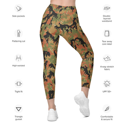 German WW2 Leibermuster CAMO Leggings with pockets - Womens With Pockets