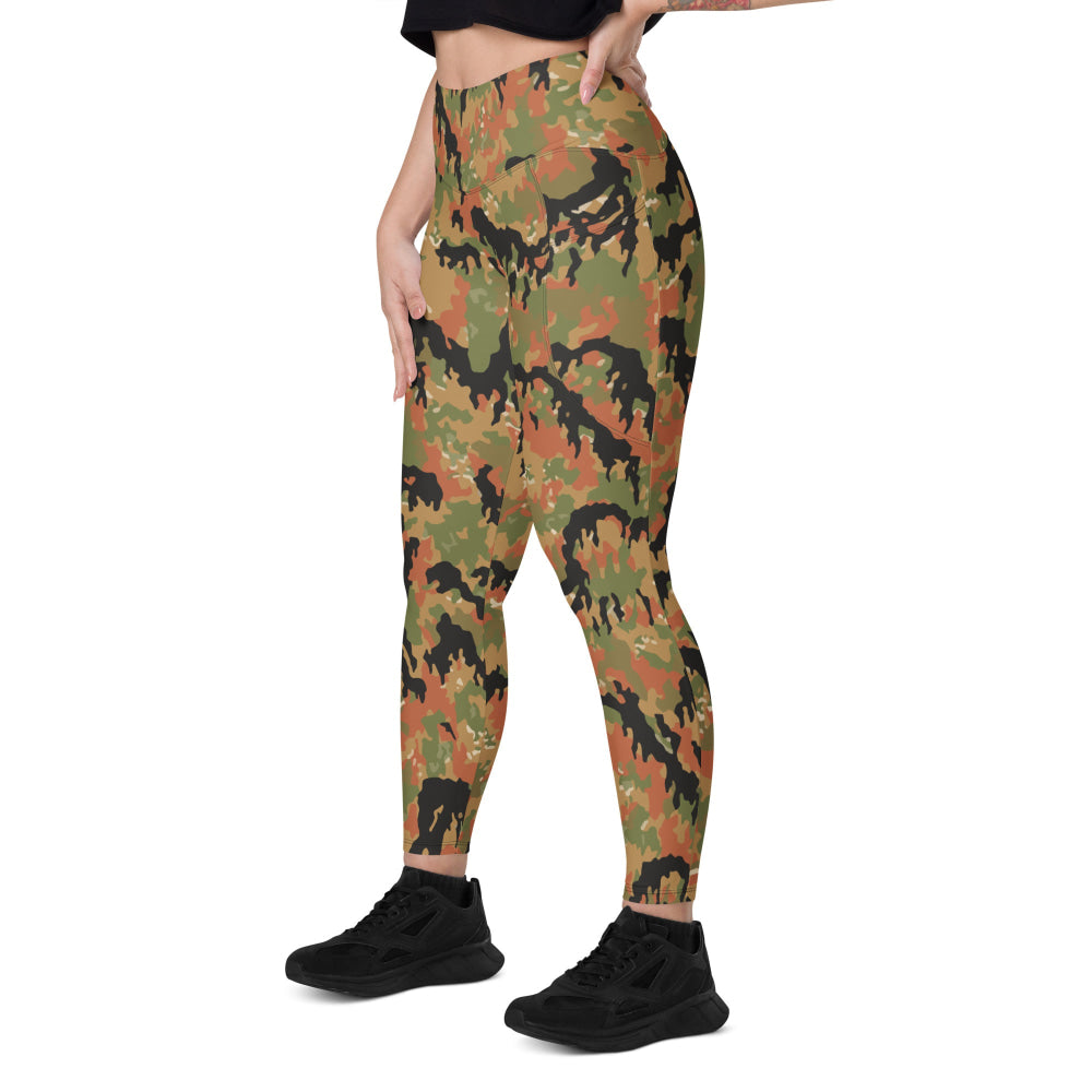 German WW2 Leibermuster CAMO Leggings with pockets - Womens With Pockets