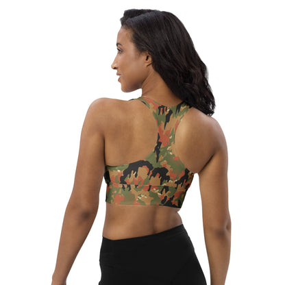 German WW2 Leibermuster CAMO Longline sports bra - Womens Sports Bra