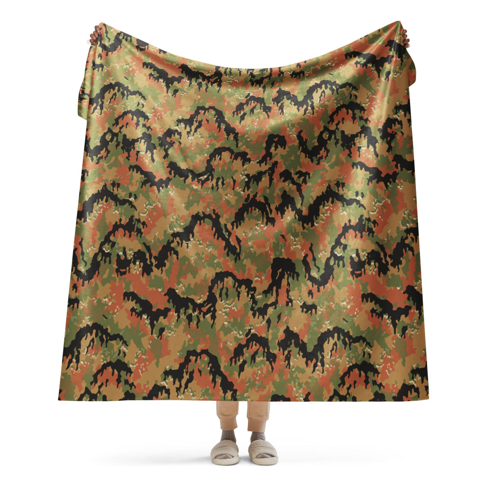 German WW2 Leibermuster CAMO Sherpa blanket - 60″×80″ - Blanket