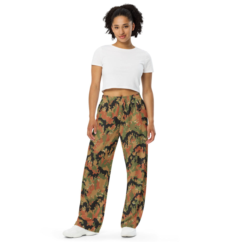 German WW2 Leibermuster CAMO unisex wide-leg pants - Unisex Wide-Leg Pants