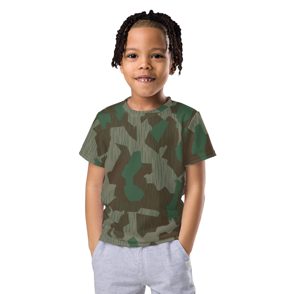 German WW2 Luftwaffen Splittermuster 41 CAMO Kids crew neck t-shirt - 2T - Crew Neck T-shirt