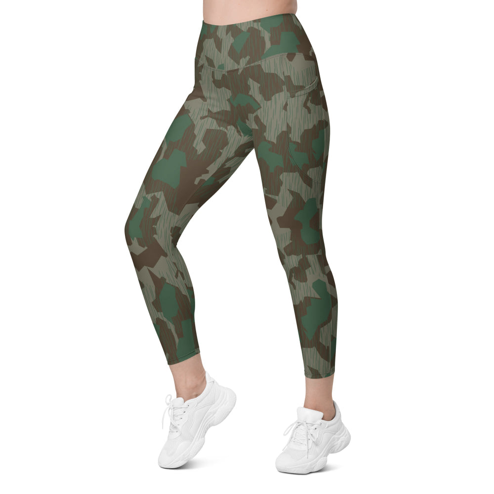 German WW2 Luftwaffen Splittermuster 41 CAMO Leggings with pockets - Womens With Pockets