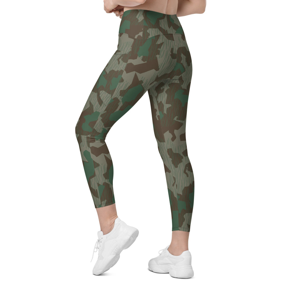 German WW2 Luftwaffen Splittermuster 41 CAMO Leggings with pockets - Womens With Pockets