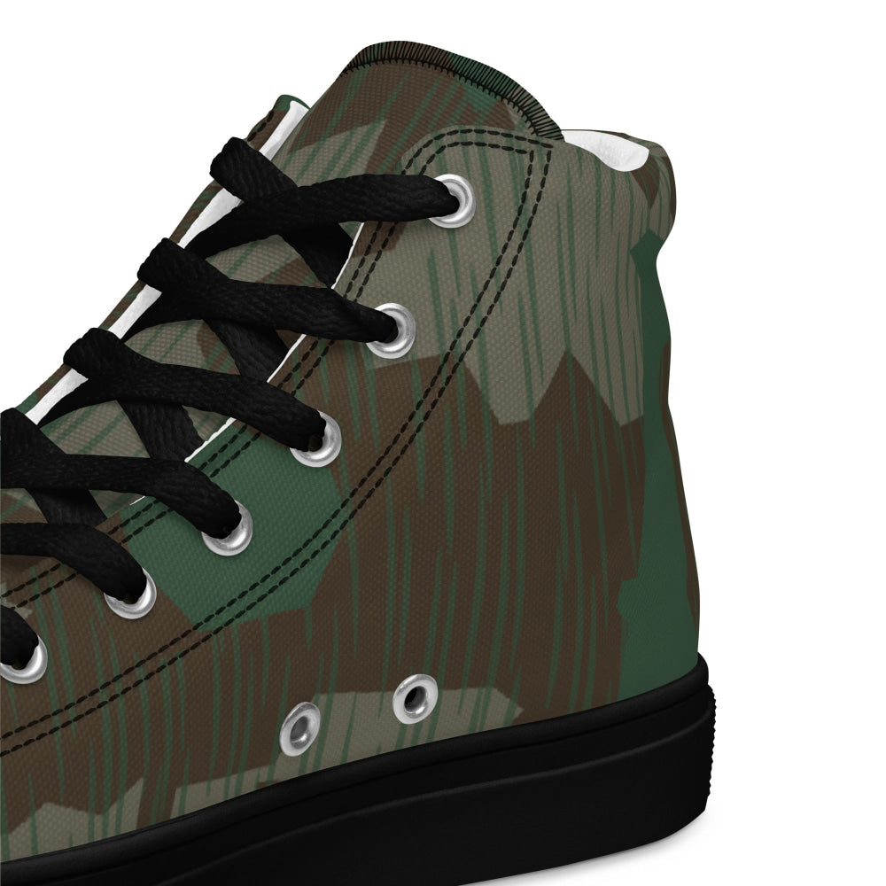 German WW2 Luftwaffen Splittermuster 41 CAMO Men’s high top canvas shoes - Mens High Top Canvas Shoes