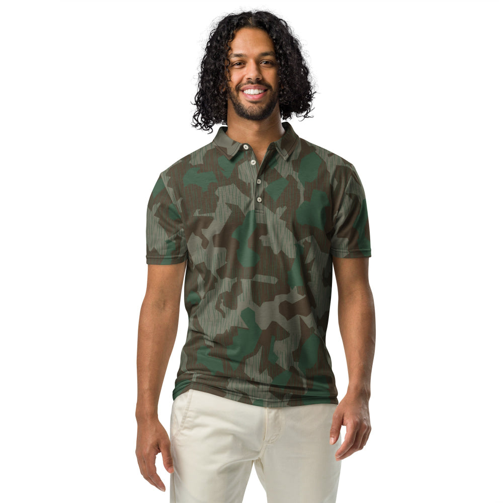 German WW2 Luftwaffen Splittermuster 41 CAMO Men’s slim fit polo - Mens Slim Fit Polo