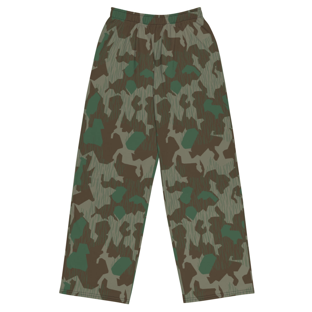 German WW2 Luftwaffen Splittermuster 41 CAMO unisex wide-leg pants - 2XS - Unisex Wide-Leg Pants