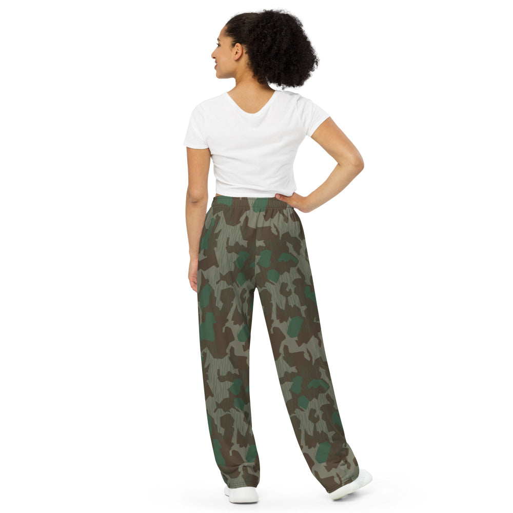 German WW2 Luftwaffen Splittermuster 41 CAMO unisex wide-leg pants - Unisex Wide-Leg Pants