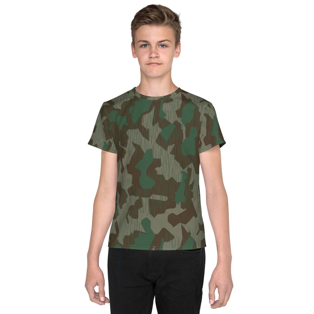 German WW2 Luftwaffen Splittermuster 41 CAMO Youth crew neck t-shirt - 8 - Crew Neck T-shirt