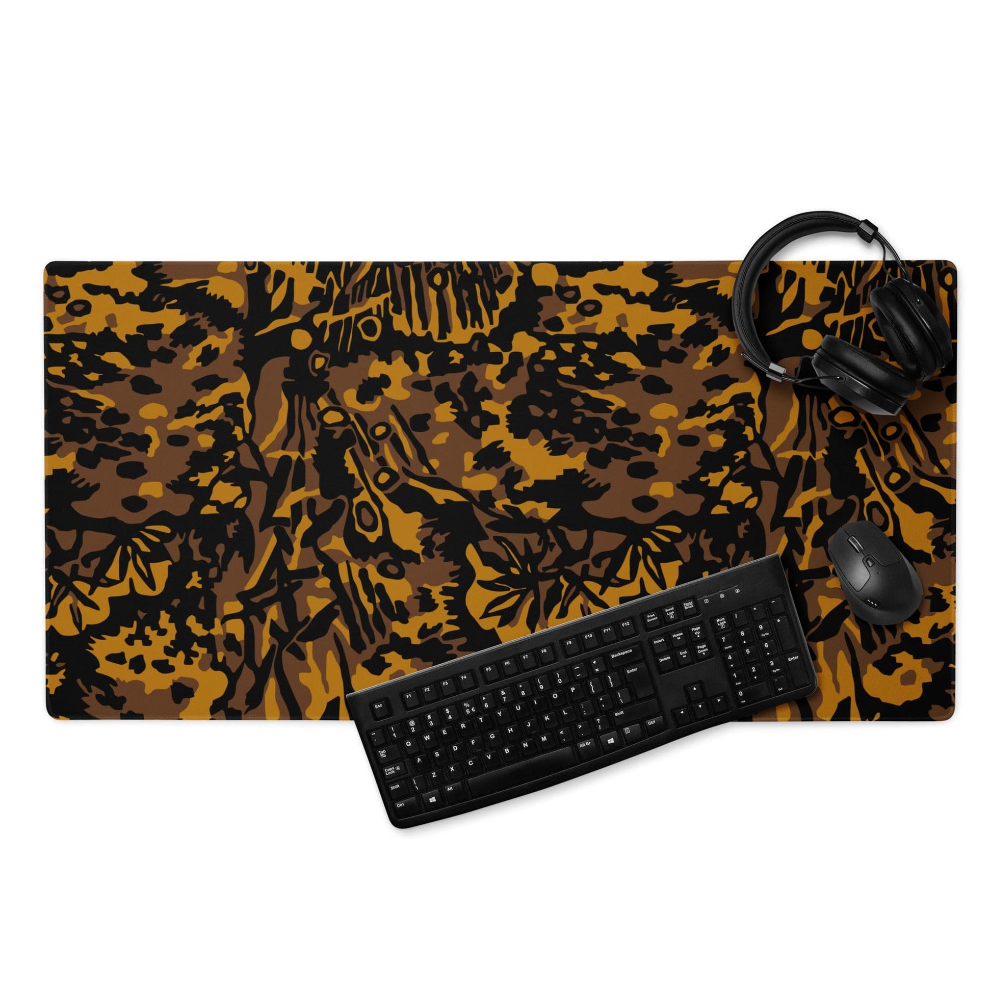 German WW2 Palmenmuster Palm Tree Autumn CAMO Gaming mouse pad - 36″×18″ - Mouse Pad