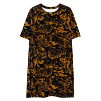 German WW2 Palmenmuster Palm Tree Autumn CAMO T-shirt dress