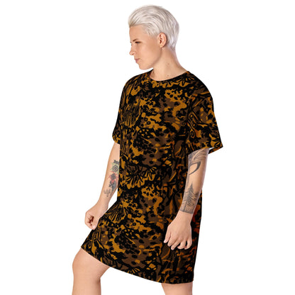 German WW2 Palmenmuster Palm Tree Autumn CAMO T-shirt dress - Womens T-Shirt Dress