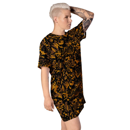 German WW2 Palmenmuster Palm Tree Autumn CAMO T-shirt dress - Womens T-Shirt Dress