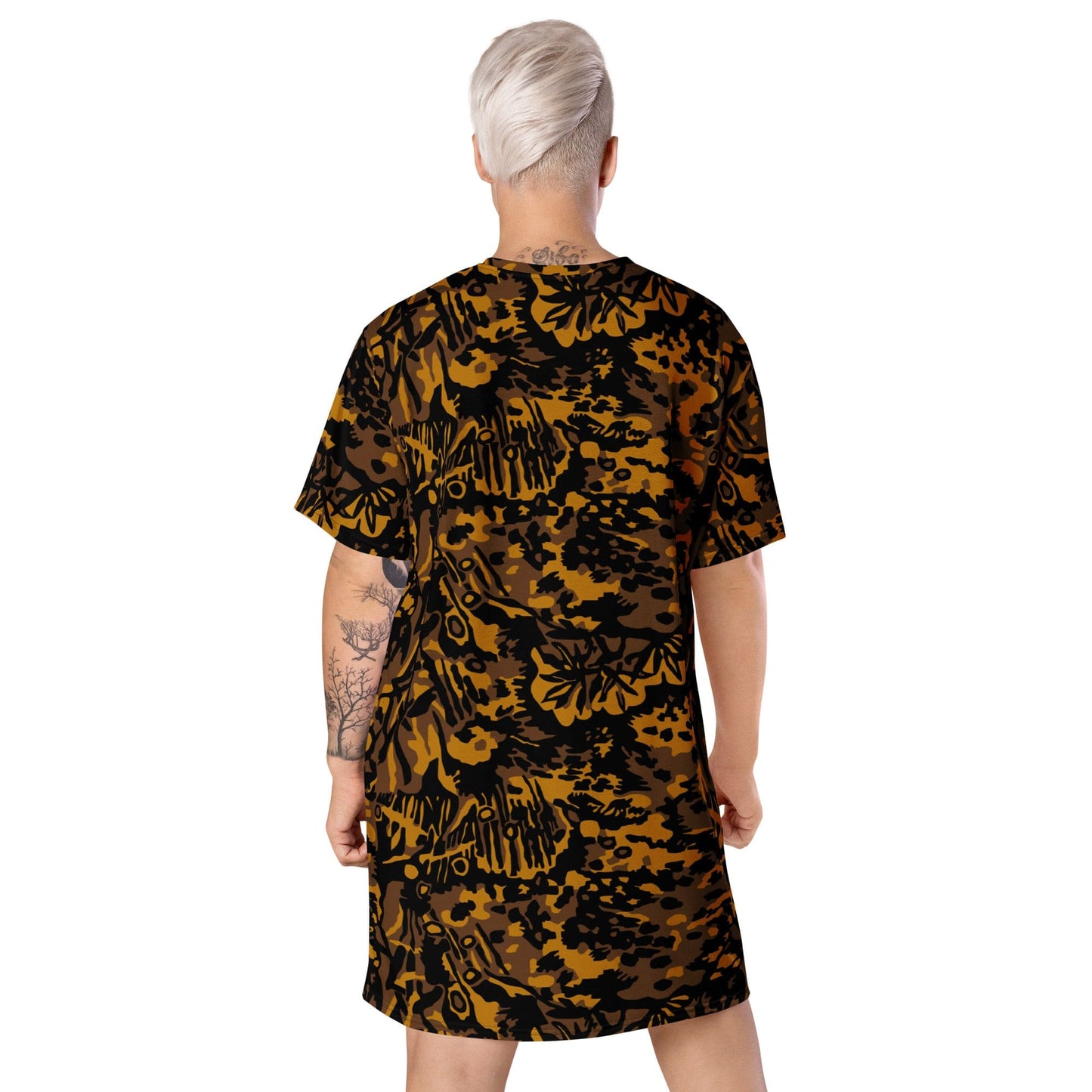 German WW2 Palmenmuster Palm Tree Autumn CAMO T-shirt dress - Womens T-Shirt Dress