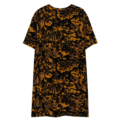 German WW2 Palmenmuster Palm Tree Autumn CAMO T-shirt dress - Womens T-Shirt Dress