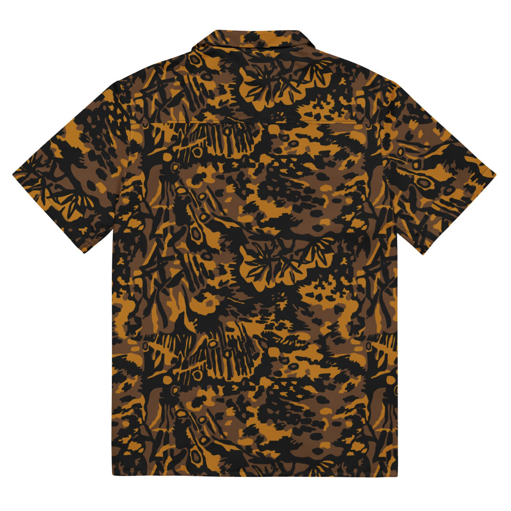 German WW2 Palmenmuster Palm Tree Autumn CAMO Unisex button shirt - Button Shirt